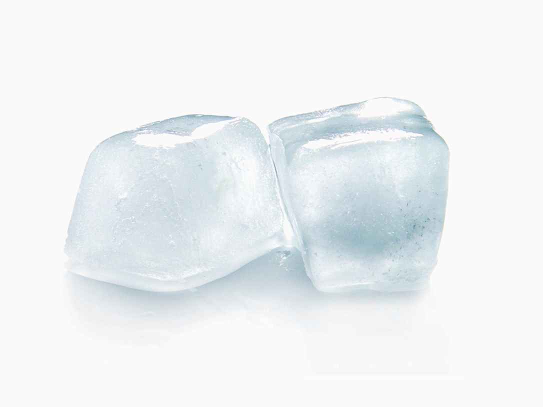 two ice cubes